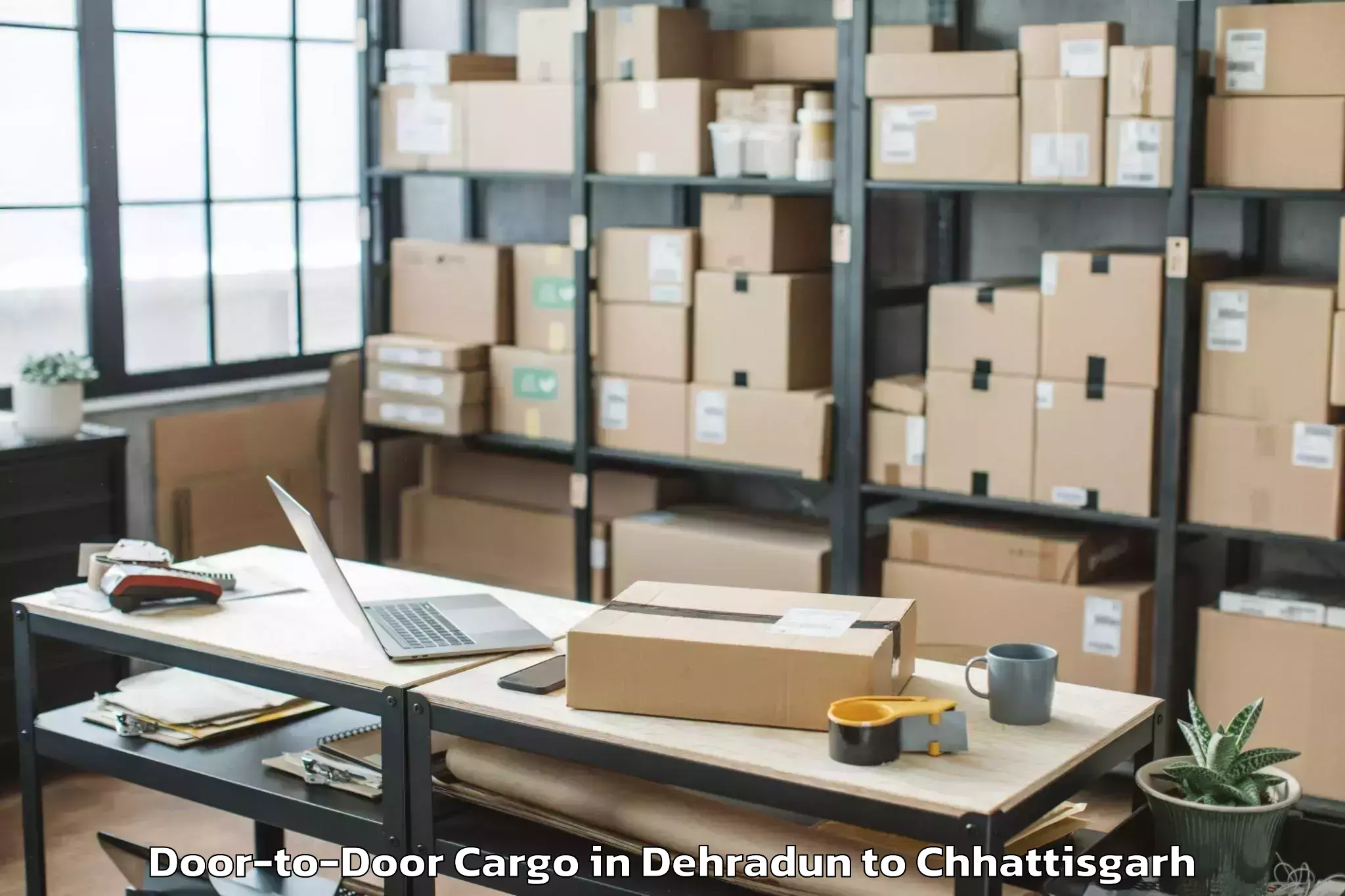 Quality Dehradun to Kalinga University Raipur Door To Door Cargo